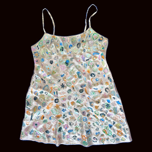 Silk Clump Slip Dress