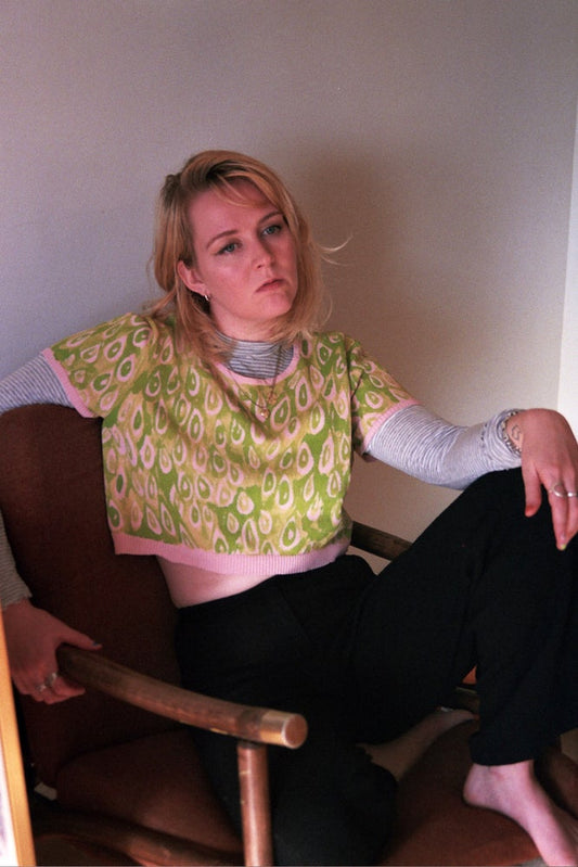Lizard Skin Knit Crop Top